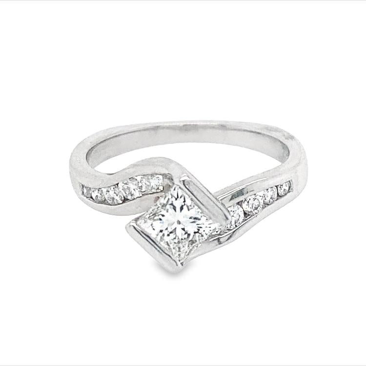 Geometric Diamond Engagement Ring