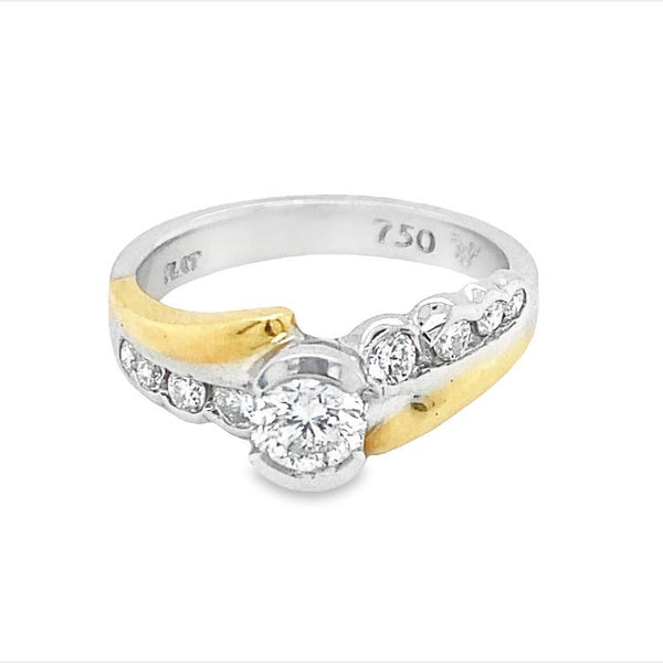Two-Tone Diamond Ring in Platinum and 18K