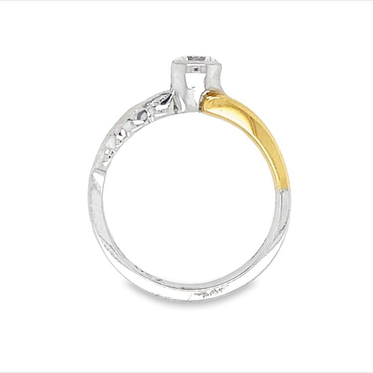 Two-Tone Diamond Ring in Platinum and 18K