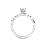 Segmented Diamond Engagement Ring