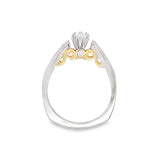 Two-Tone Marquise Diamond Ring with Euro Shank