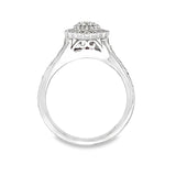 Flower Halo Diamond Ring