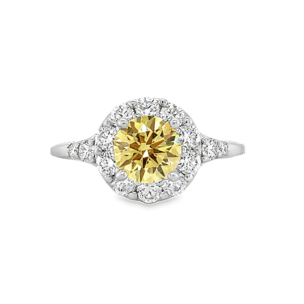 Fancy Yellow Diamond Engagement Ring