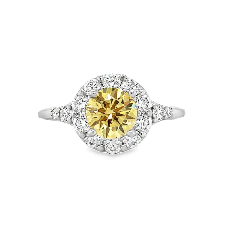 Fancy Yellow Diamond Engagement Ring
