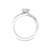 Linear Diamond Wedding Set in White Gold