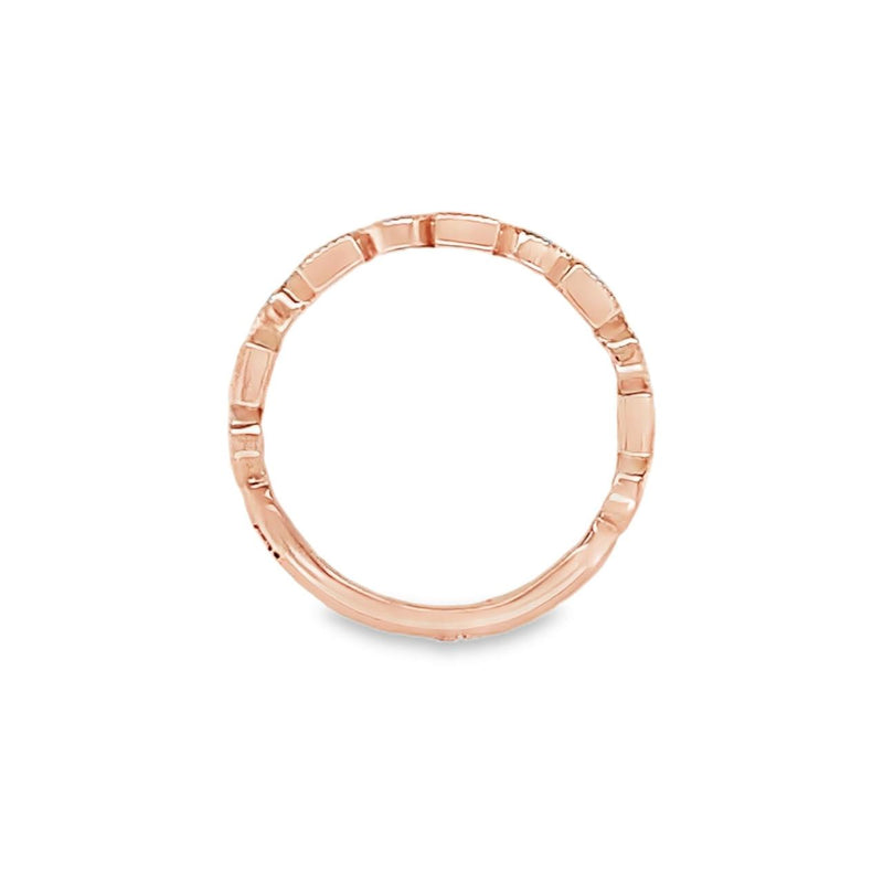 TJB Alternating Square Marquise Stackable Band