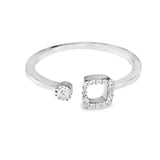 Open Shape Diamond Promise Ring