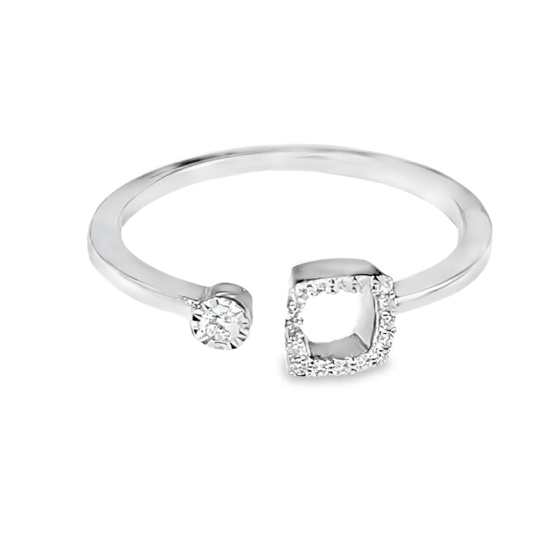 Open Shape Diamond Promise Ring