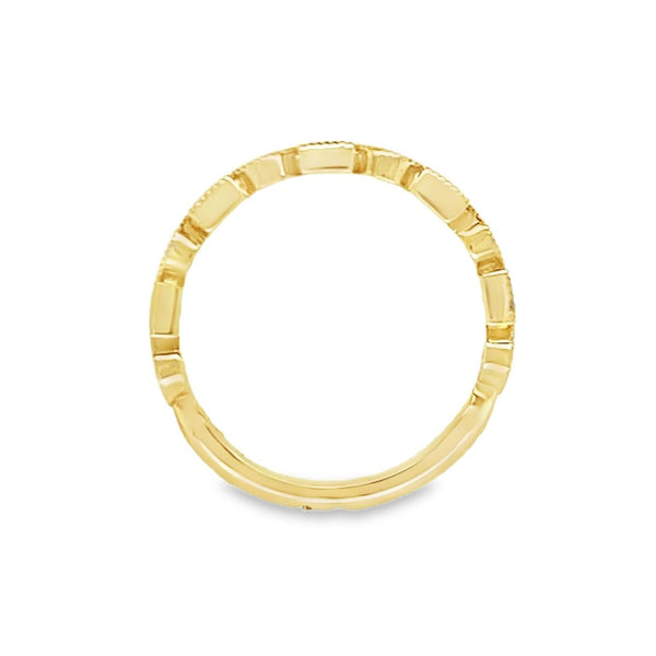 TJB Alternating Square Marquise Stackable Band