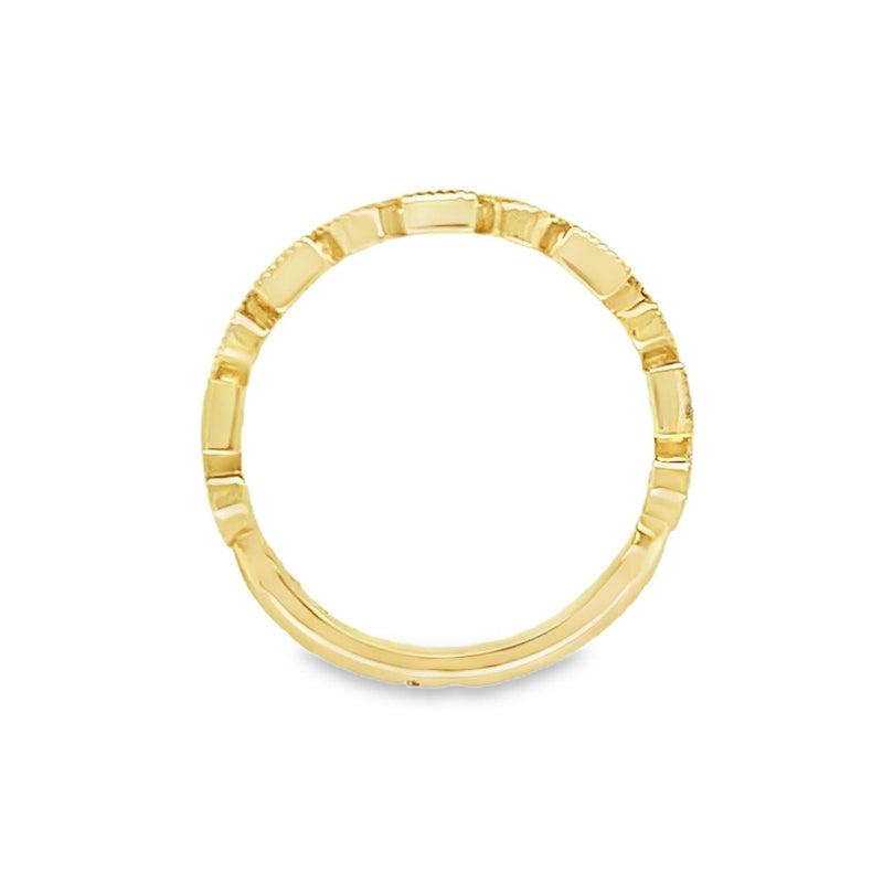 TJB Alternating Square Marquise Stackable Band