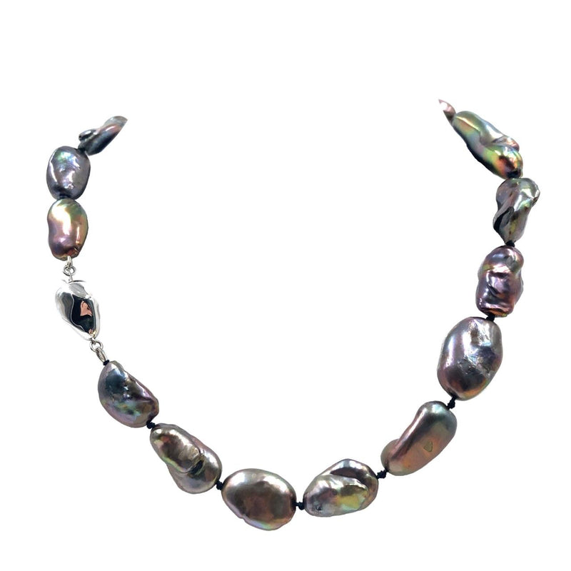 Black Keshi Pearl Necklace