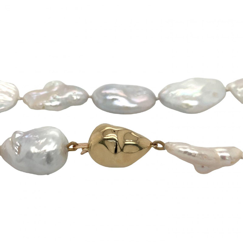 White Keshi Pearl Necklace