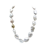 White Keshi Pearl Necklace