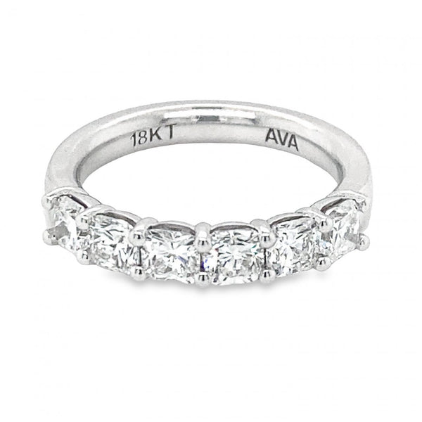 Luxury Cushion-Cut Diamond Wedding Band