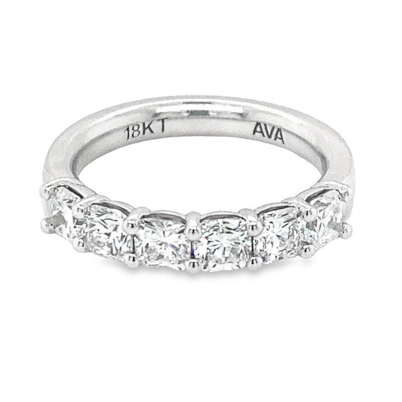 Luxury Cushion-Cut Diamond Wedding Band