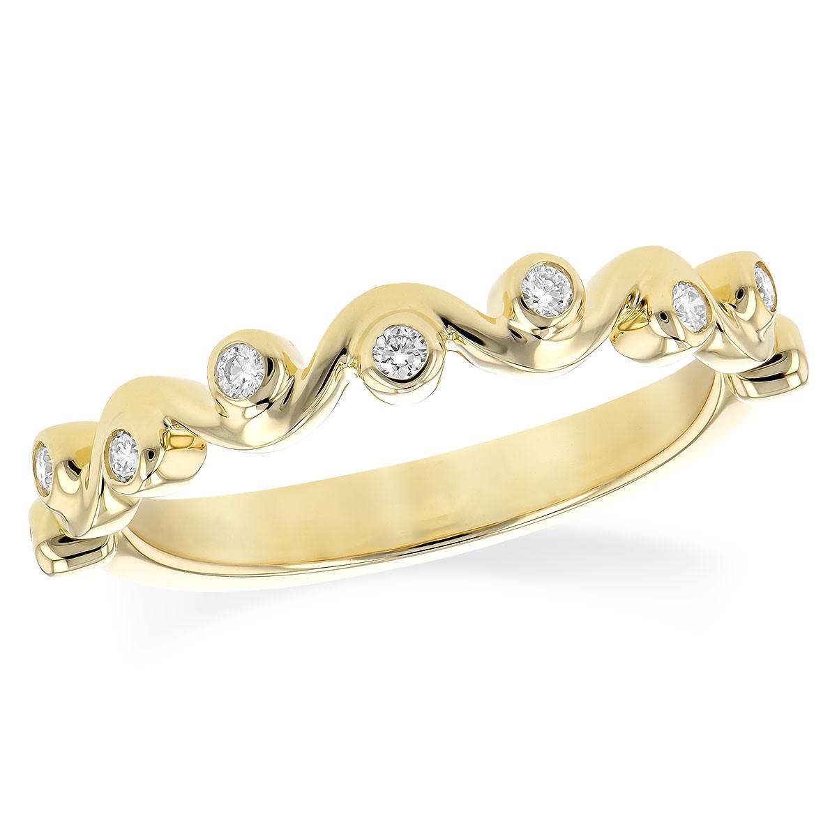 Wavy Stackable Bezel Ring – Thomas James and Bechtold Jewelry