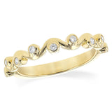 Wavy Stackable Bezel Ring