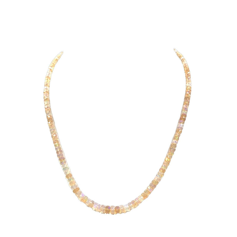 White Opal Strand Necklace