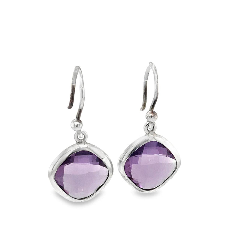 Silver Amethyst Earrings