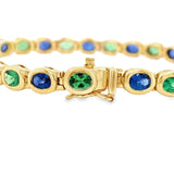 Sapphire and Tsavorite Garnet Bracelet