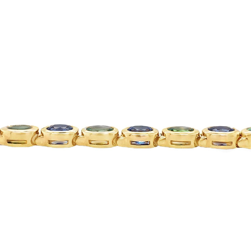 Sapphire and Tsavorite Garnet Bracelet