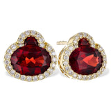 Lustrous Clover Gemstone Earrings