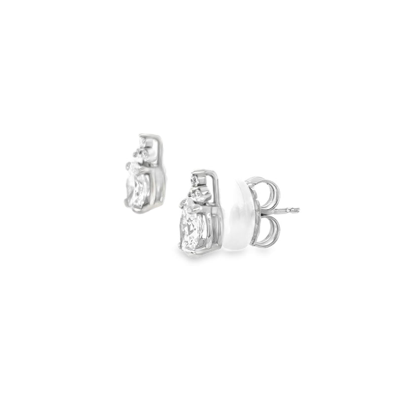 Oval Cluster Lab Diamond Earrings