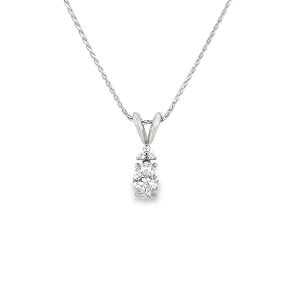 Oval Cluster Lab Diamond Pendant