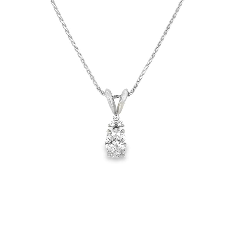 Oval Cluster Lab Diamond Pendant