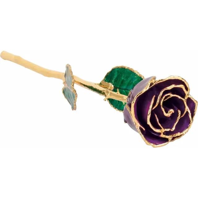 Lacquered Rose in Precious Metal