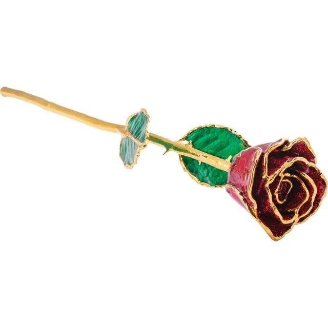 Lacquered Rose in Precious Metal