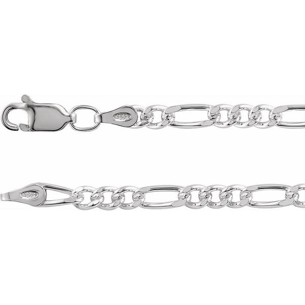 24" Figaro Chain in Sterling Silver