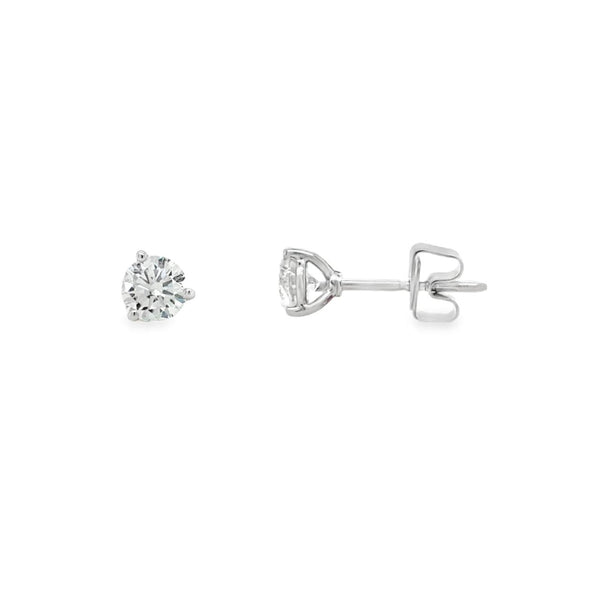 0.75cttw Lab Diamond Stud Earrings with Locking Backs