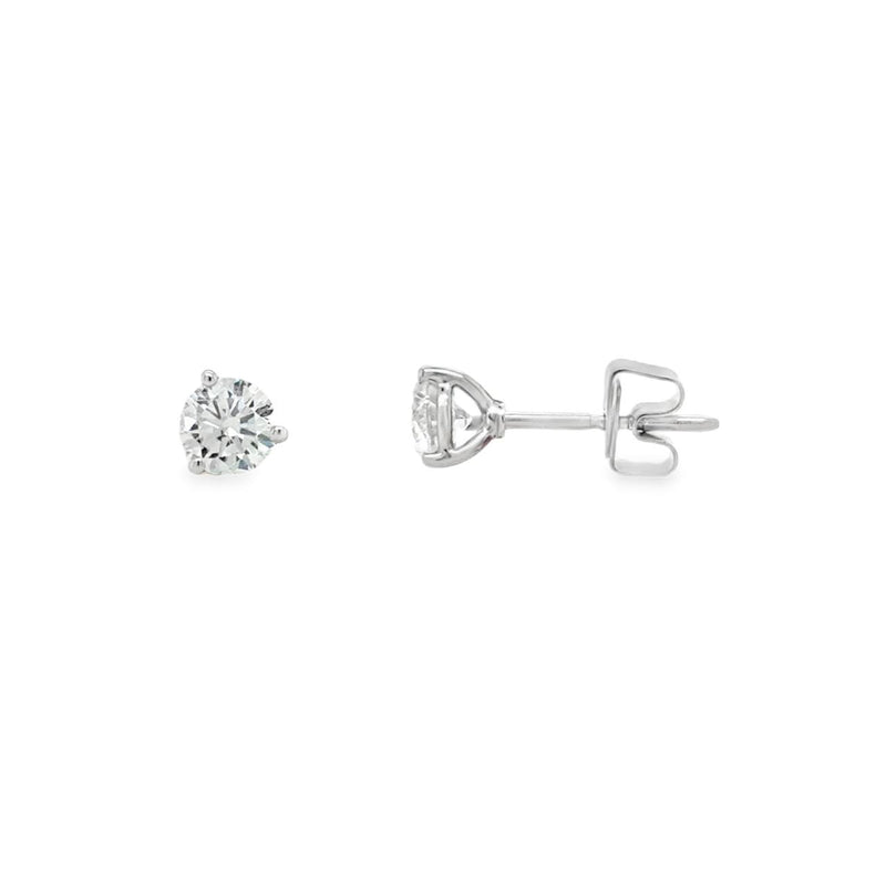 0.75cttw Lab Diamond Stud Earrings with Locking Backs
