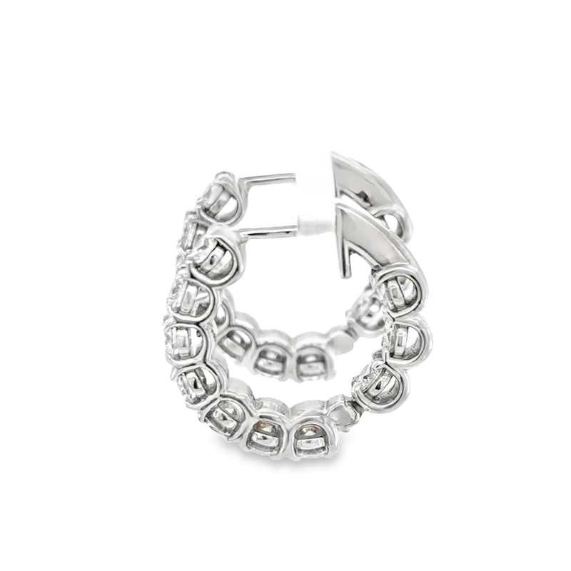 Custom Lab Diamond Inside-Out Hoops