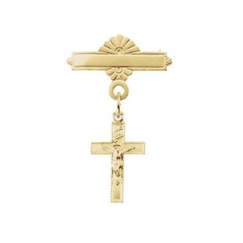 Baptismal Pin with Crucifix