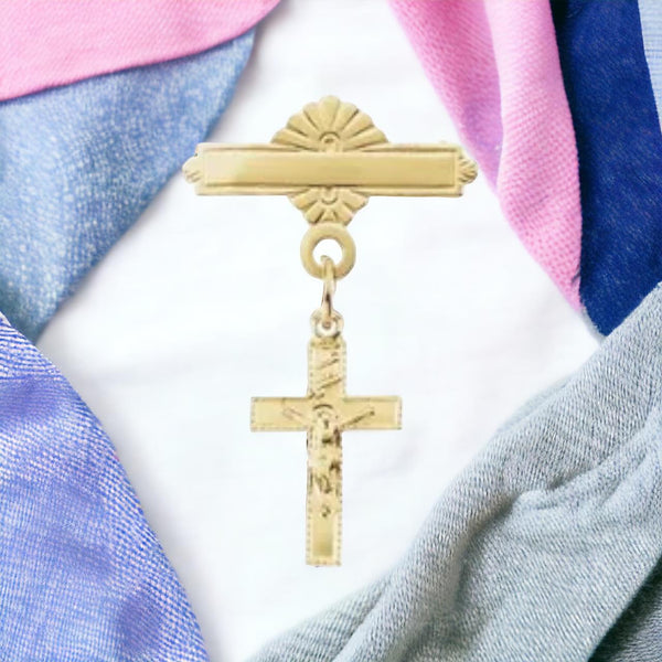 Baptismal Pin with Crucifix