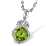 Peridot and Diamond Necklace