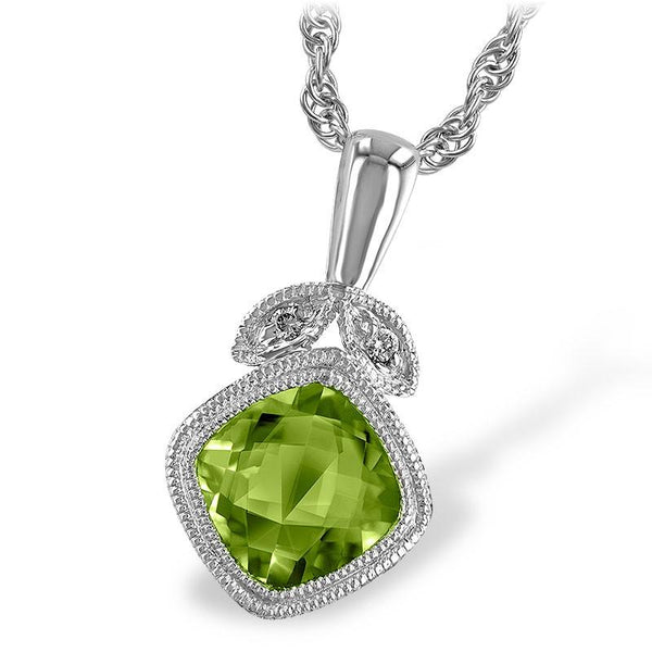 Peridot and Diamond Necklace