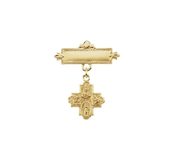 Baptismal Pin with Four-Way Medal