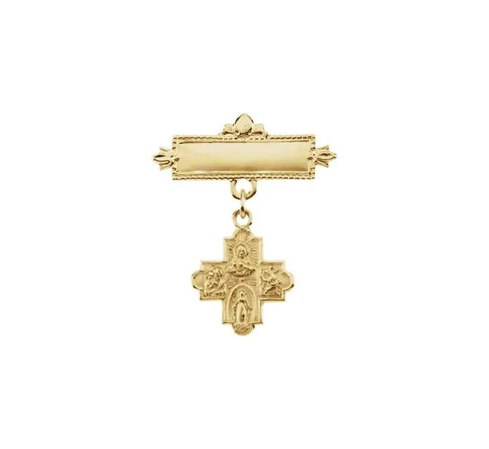 Baptismal Pin with Four-Way Medal