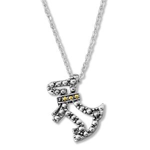 Silver and 18K Gold Dog Pendant