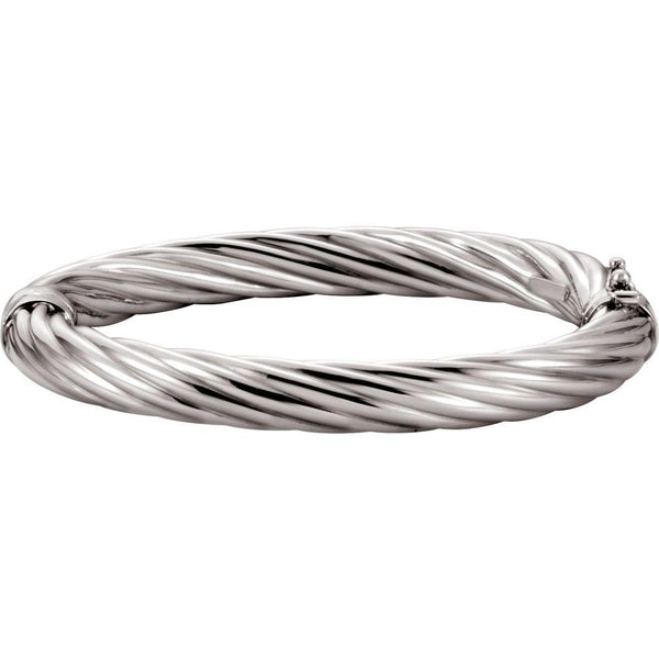 Hinged Solid Silver Bangle