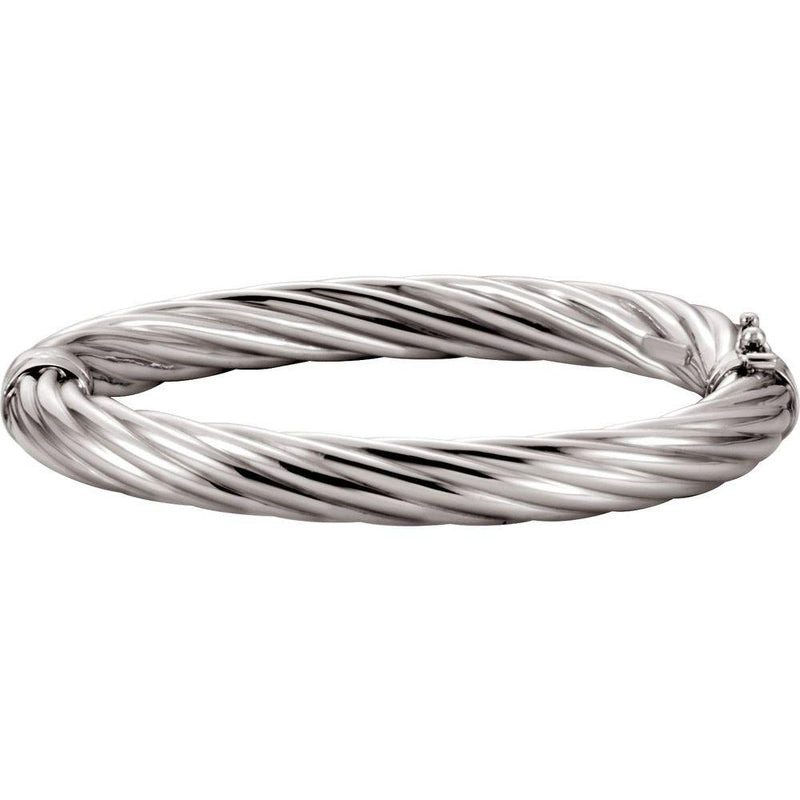 Hinged Solid Silver Bangle