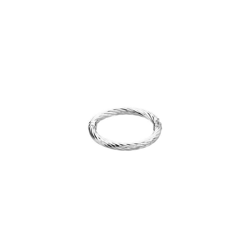 Hinged Solid Silver Bangle