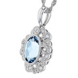Aquamarine and Diamond Necklace