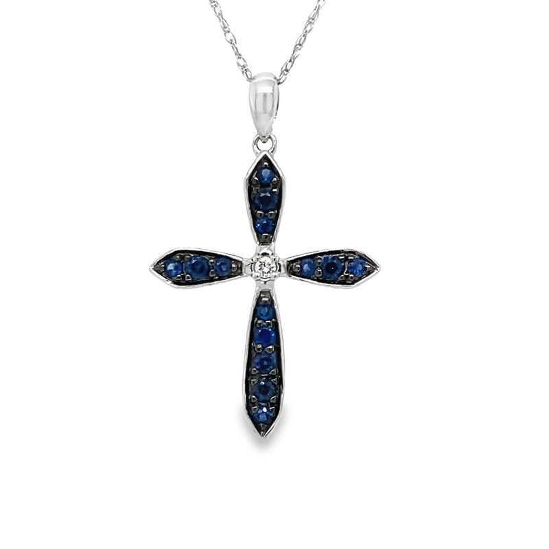 Sapphire Cross Pendant