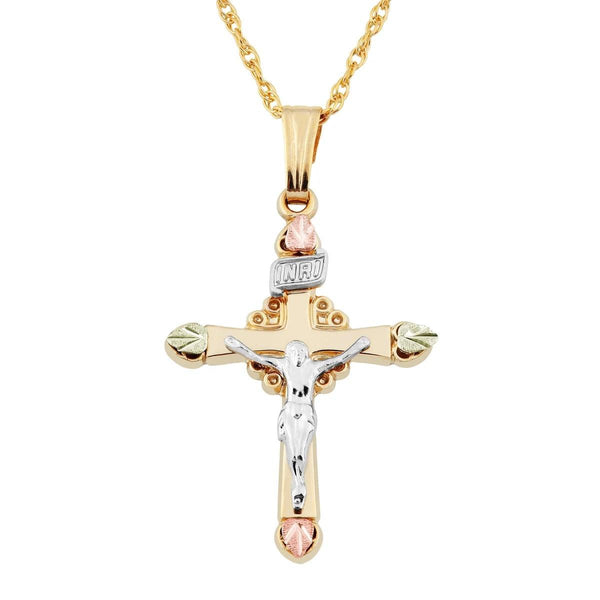 Black Hills Gold Crucifix Necklace