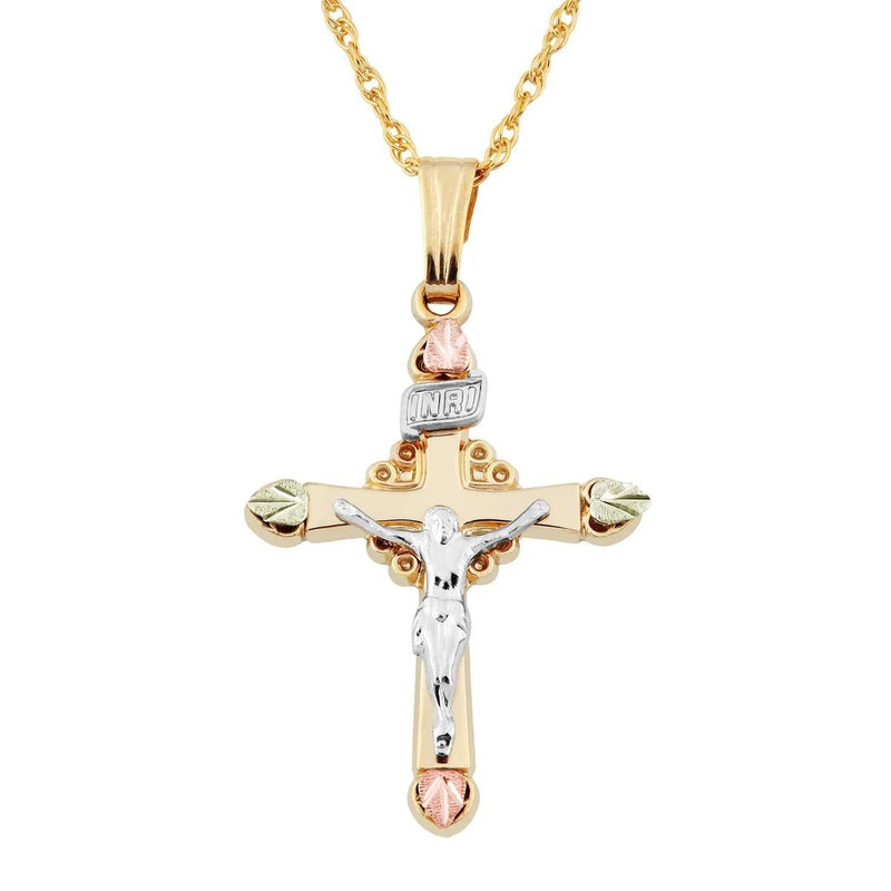 Black Hills Gold Crucifix Necklace
