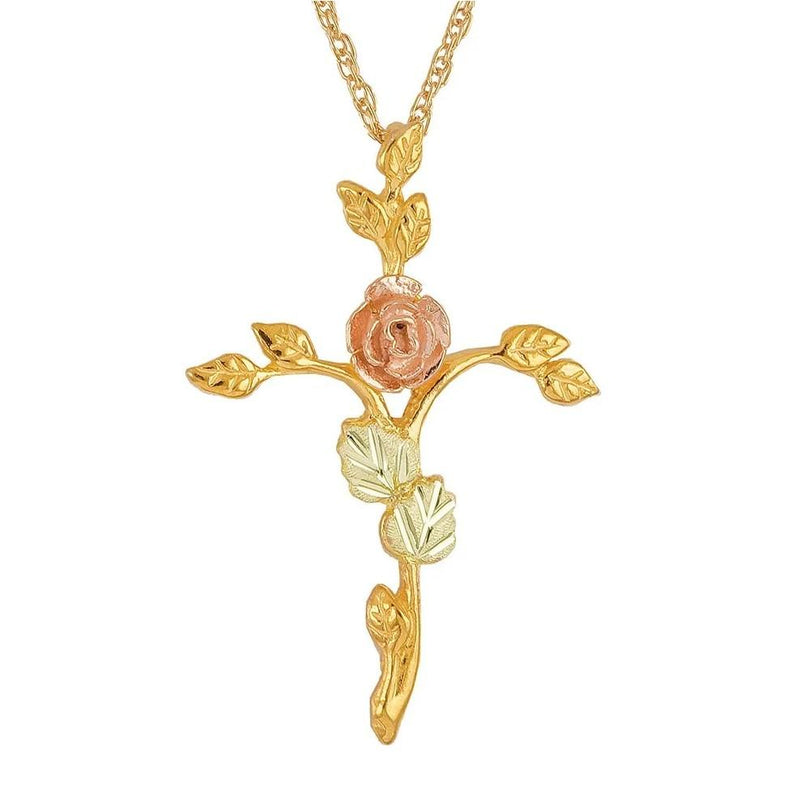 Black Hills Gold Rose Cross